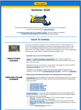 MVCP Newsletter - Summer 2026